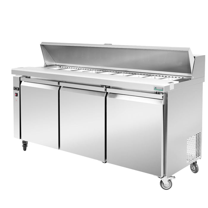 FED Thermaster SLB180 - Three Large Door Sandwich & Salad Bench Fridge 1800mm 390L