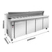 FED Thermaster SLB240 - Four Door Sandwich & Salad Bench Fridge 2400mm 525L - image 2