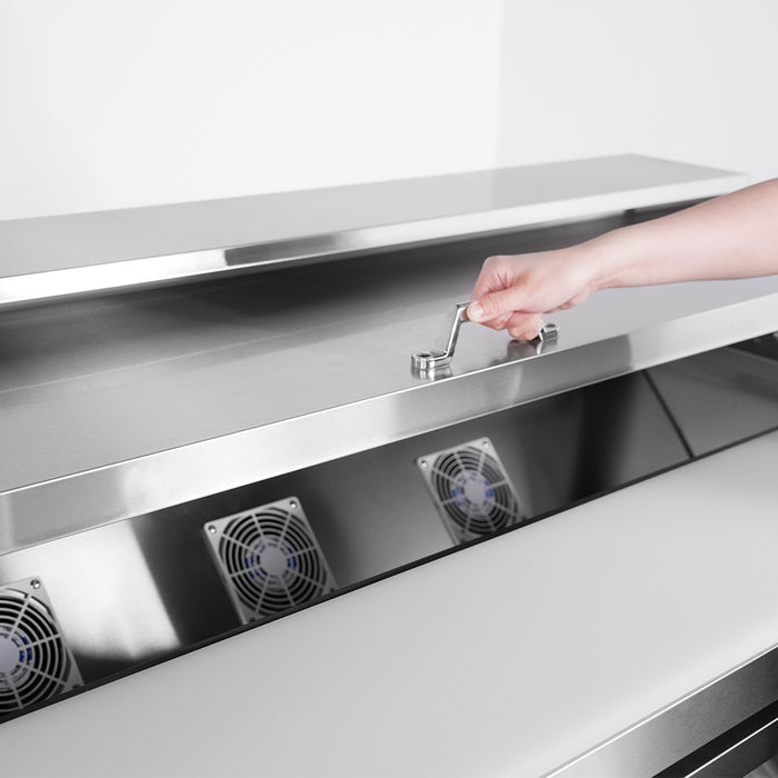 FED Thermaster SLB240 - Four Door Sandwich & Salad Bench Fridge 2400mm 525L - image 7