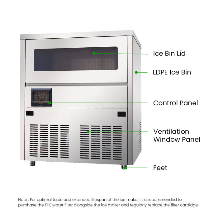 Blizzard SN-101B - Underbench Ice Maker 100kg/24hr - image 3