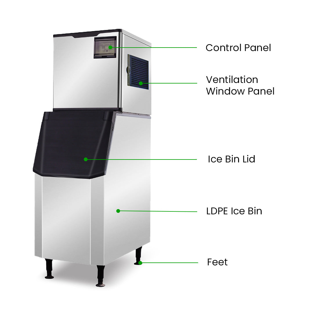 Blizzard SN-145C - Crescent Ice Maker with 140kg Bin 145kg/24hr - image 4