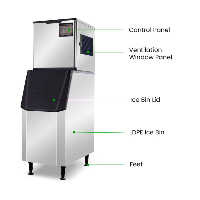 Blizzard SN-145C - Crescent Ice Maker with 140kg Bin 145kg/24hr - image 4