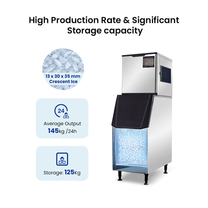 Blizzard SN-145C - Crescent Ice Maker with 140kg Bin 145kg/24hr - image 5