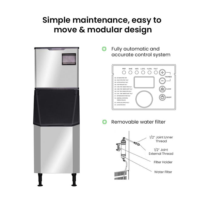 Blizzard SN-145C - Crescent Ice Maker with 140kg Bin 145kg/24hr - image 7