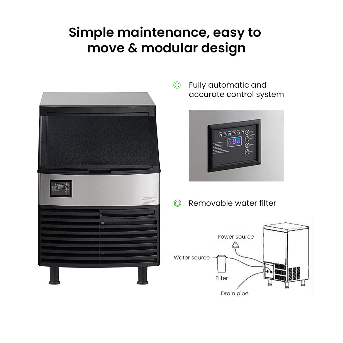Blizzard SN-210P - Self-Contained Ice Maker 90kg/24hr - image 6
