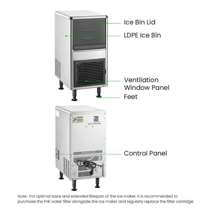 Blizzard SN-25C - Underbench Bullet Ice Maker 25kg/24hr - image 3