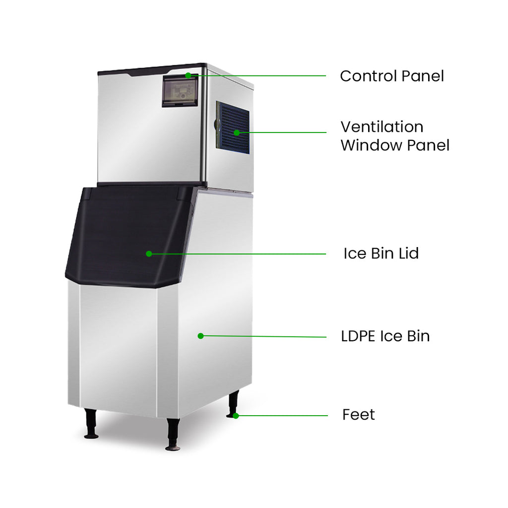 Blizzard SN-280C - Crescent Ice Maker with 200kg Bin 280kg/24hr - image 4