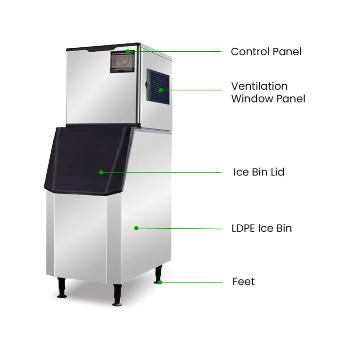 Blizzard SN-280C - Crescent Ice Maker with 200kg Bin 280kg/24hr - image 4