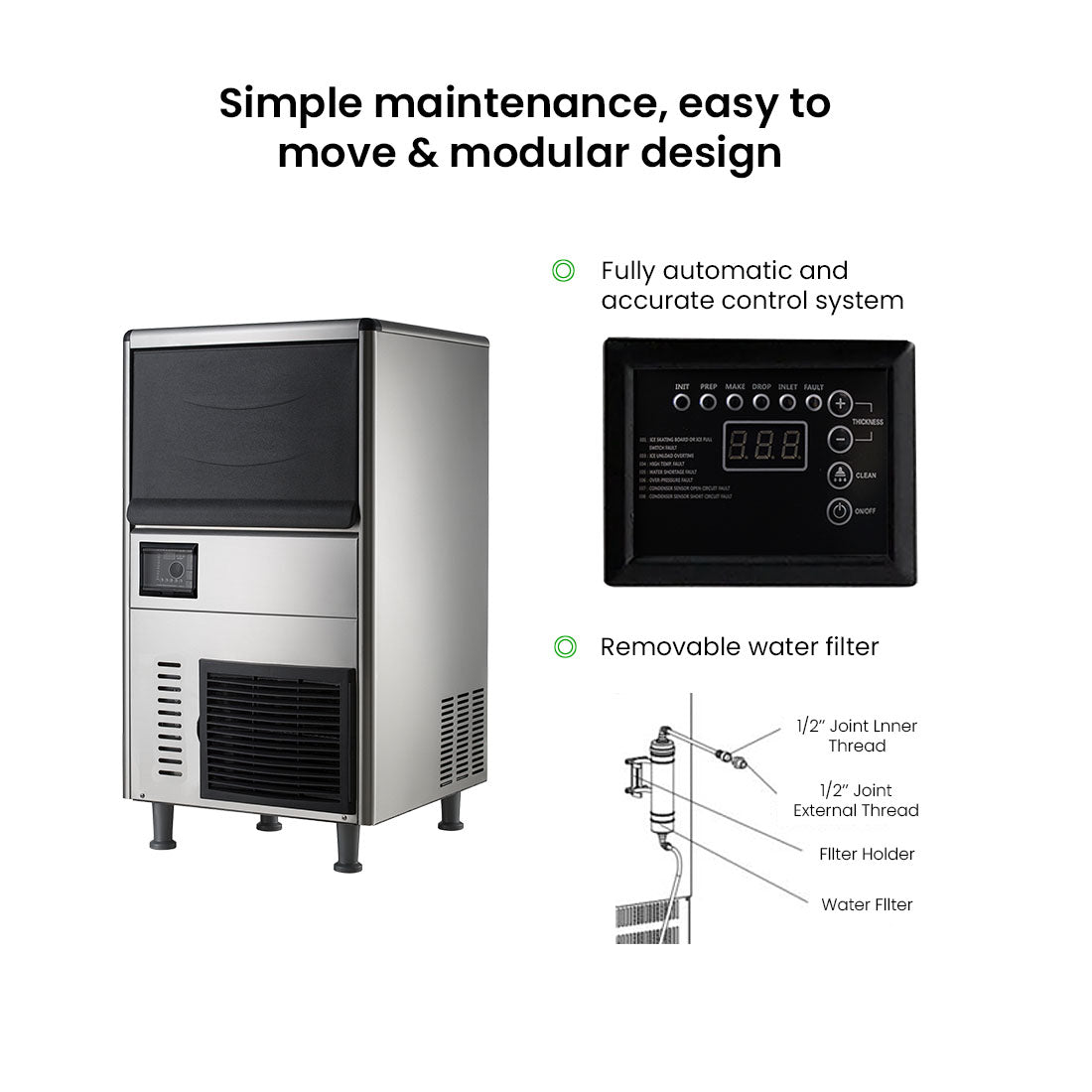 Blizzard SN-31A - Underbench Ice Maker 31kg/24hr - image 6