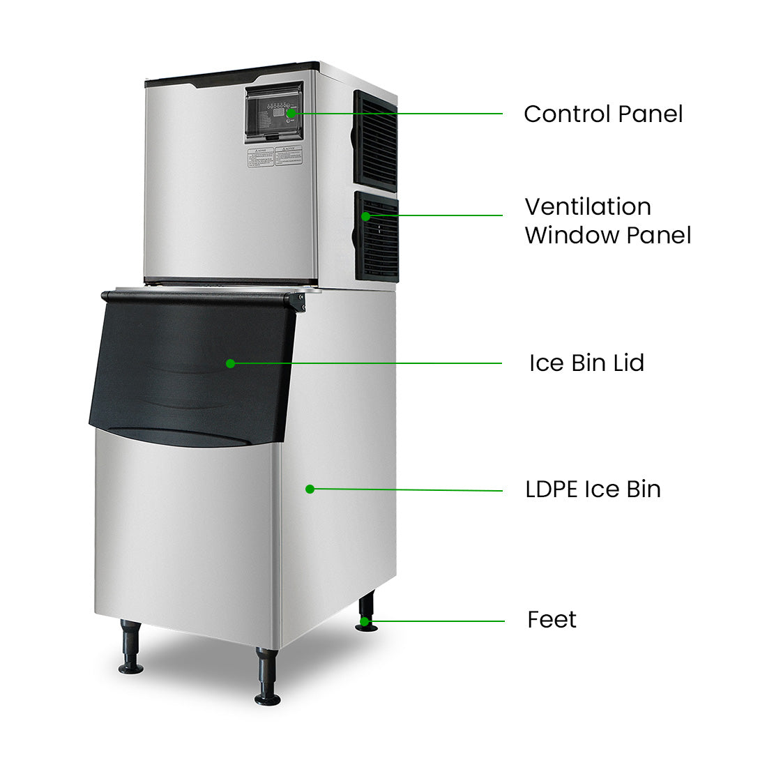 Blizzard SN-420P - Ice Cube Maker with 125kg Bin 189kg/24hr - image 3