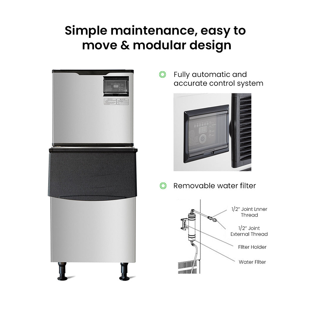 Blizzard SN-420P - Ice Cube Maker with 125kg Bin 189kg/24hr - image 6