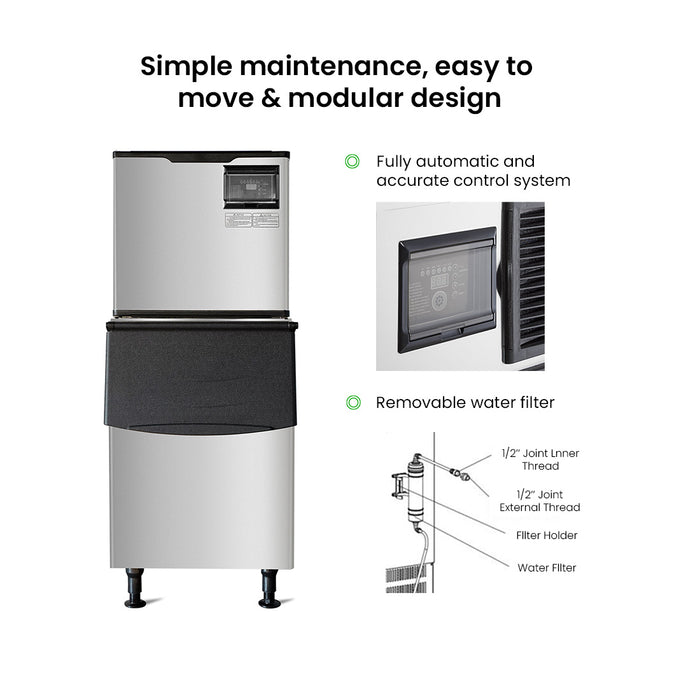 Blizzard SN-420P - Ice Cube Maker with 125kg Bin 189kg/24hr - image 6