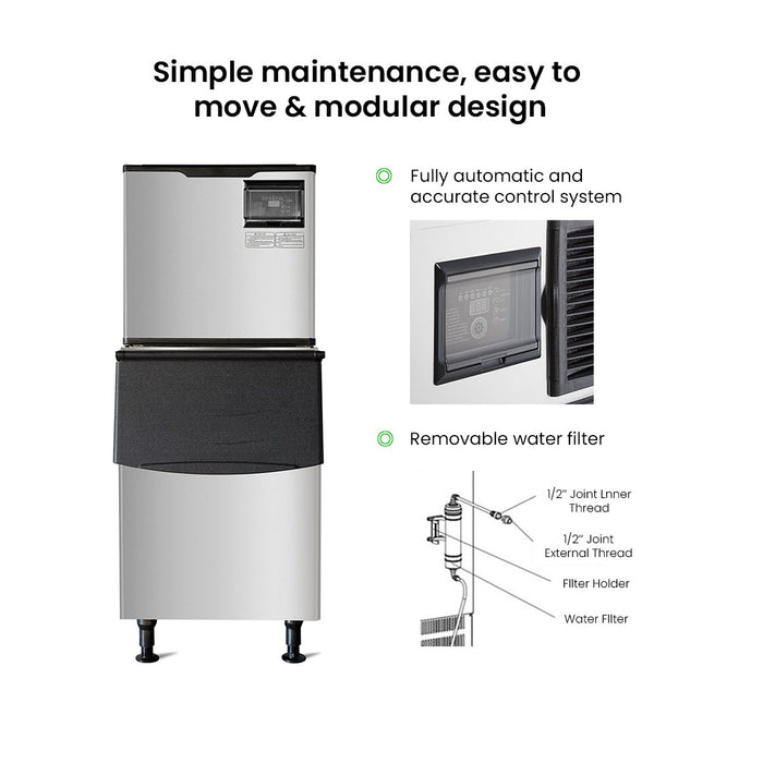 Blizzard SN-500P - Ice Cube Maker with 170kg Bin 225kg/24hr - image 6