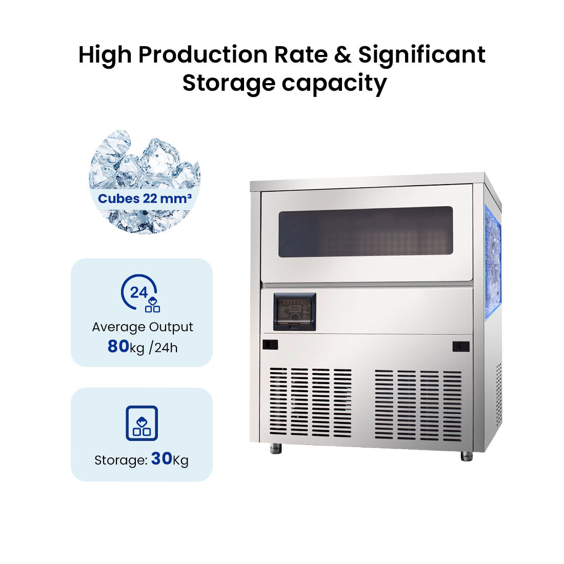 Blizzard SN-81B - Underbench Ice Maker 80kg/24hr - image 4