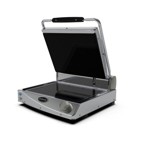 Spidocook SPE-SP015PR / SPE-SP015R - Spidoglass Sandwich Press, Large, Ribbed Top, Smooth Bottom, 300 x 400mm