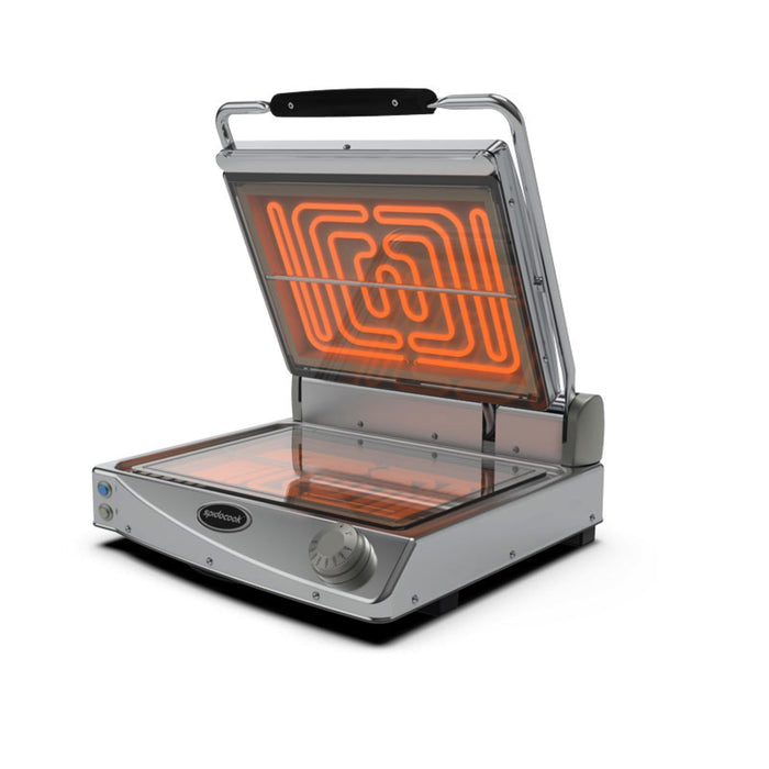 Spidocook SPE-SP015PT / SPE-SP015T - Spidoglass Sandwich Press, Large, Transparent Glass, 300 x 400mm