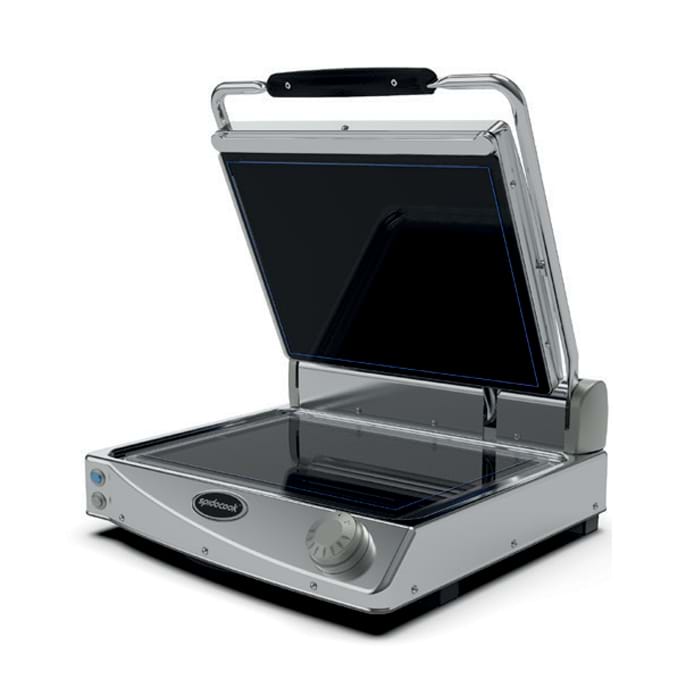 Spidocook SPE-SP015P / SPE-SP015 - Spidoglass Sandwich Press, Large, Black Smooth Glass, 300 x 400mm