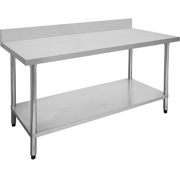 Modular Systems 0900-7-WBB - Economic Stainless Steel Workbench with Splashback 900 x 700mm