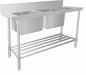 Simco WSS27165 - Dishwasher Inlet Bench with Double Sink 1650 x 700mm - image 3