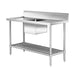 Modular Systems SSB6-1500C/A - Premium Stainless Steel Single Sink Bench, Centre Bowl, 1500 x 600mm