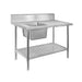 Modular Systems SSB6-1800L/A - Premium Stainless Steel Single Sink Bench, Left Bowl, 1800 x 600mm