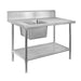 Modular Systems SSB7-1200L/A - Premium Stainless Steel Single Sink Bench, Left Bowl, 1200 x 700mm