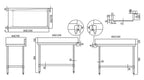 Mixrite WST6060 - Stainless Steel Dishwasher Outlet Bench 600 x 600mm - image 2