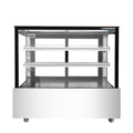 Bonvue FED SSU120-2XB - 1200mm Black Trim Square Glass Cake Display