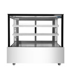 Bonvue FED SSU120-2XB - 1200mm Black Trim Square Glass Cake Display