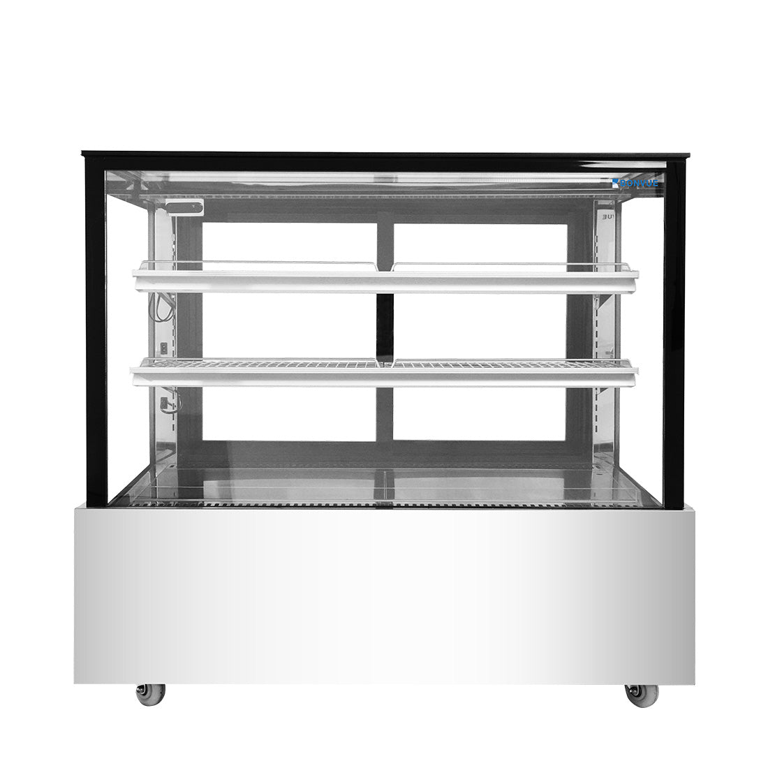 Bonvue FED SSU120-2XB - 1200mm Black Trim Square Glass Cake Display