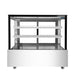 Bonvue FED SSU120-2XB - 1200mm Black Trim Square Glass Cake Display