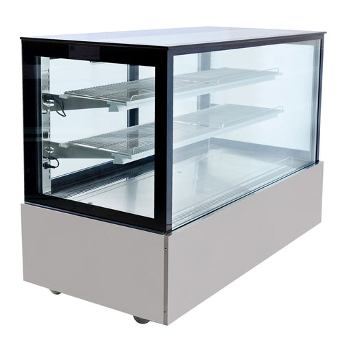 Bonvue FED SSU150-2XB - 1500mm Black Trim Square Glass Cake Display - image 2