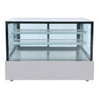 Bonvue FED SSU150-2XB - 1500mm Black Trim Square Glass Cake Display