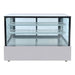 Bonvue FED SSU150-2XB - 1500mm Black Trim Square Glass Cake Display