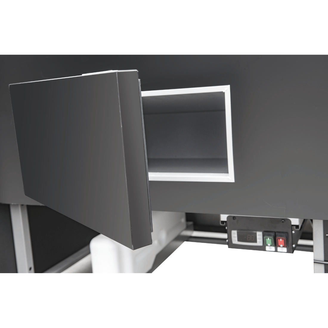 FED Thermaster ST15LK - Square Glass Deli Display Fridge Black 1580mm - image 5