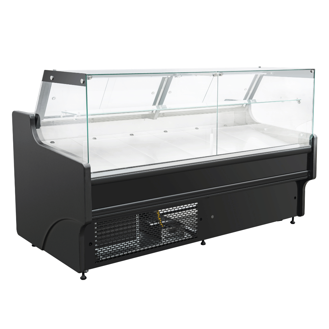 FED Thermaster ST15LK - Square Glass Deli Display Fridge Black 1580mm - image 2