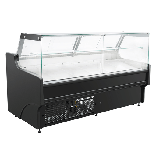 FED Thermaster ST15LK - Square Glass Deli Display Fridge Black 1580mm - image 2
