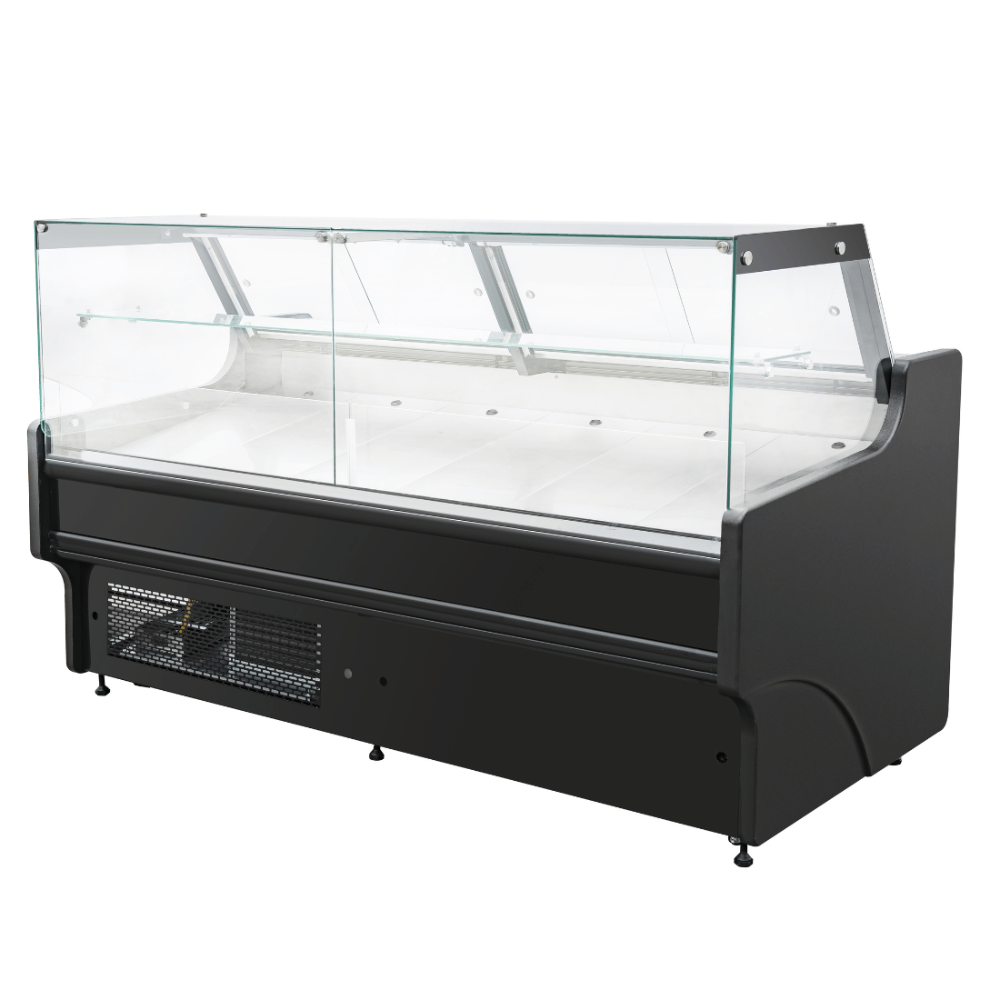 FED Thermaster ST15LK - Square Glass Deli Display Fridge Black 1580mm - image 3