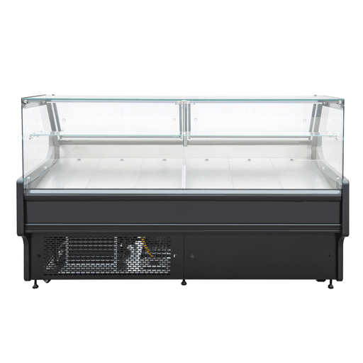 FED Thermaster ST20LK - Square Glass Deli Display Fridge Black 1955mm