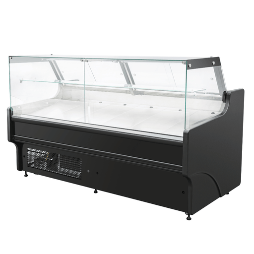 FED Thermaster ST20LK - Square Glass Deli Display Fridge Black 1955mm - image 2