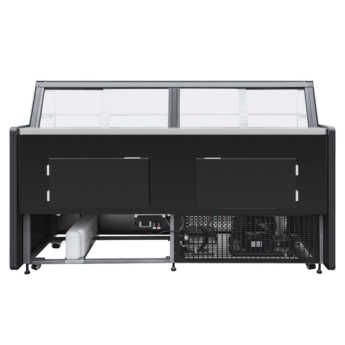 FED Thermaster ST25LK - Square Glass Deli Display Fridge Black 2580mm - image 4