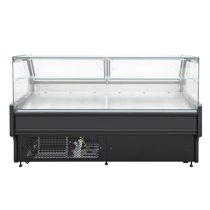FED Thermaster ST25LK - Square Glass Deli Display Fridge Black 2580mm