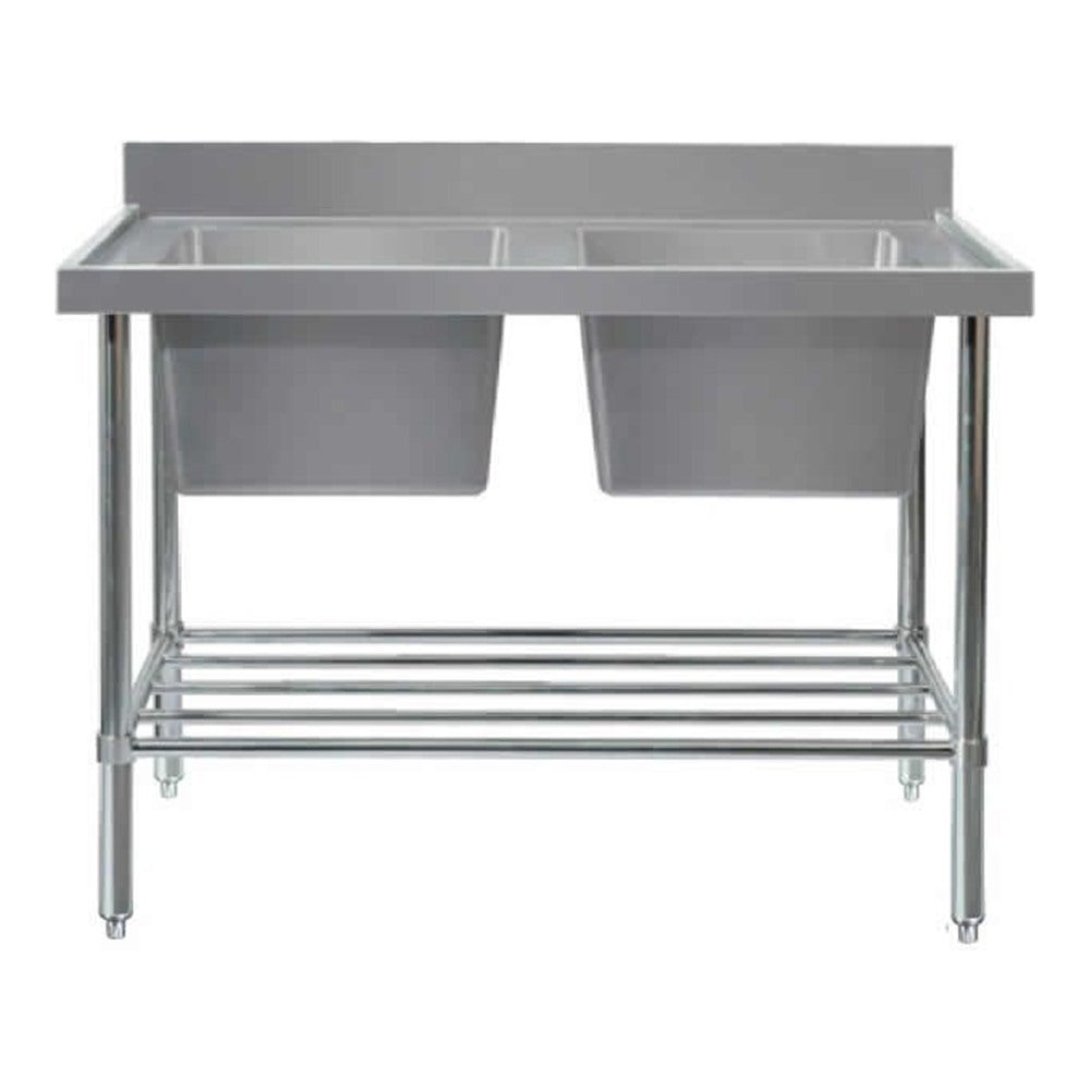 Mixrite SS2621 - Stainless Steel Double Sink Bench 2100 x 600mm
