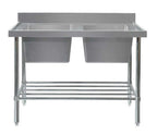 Mixrite SS2621 - Stainless Steel Double Sink Bench 2100 x 600mm - image 4