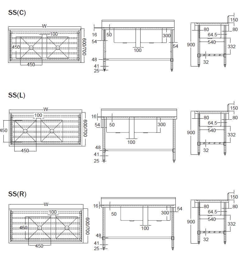 Mixrite SS2718 - Stainless Steel Double Sink Bench 1800 x 700mm - image 4