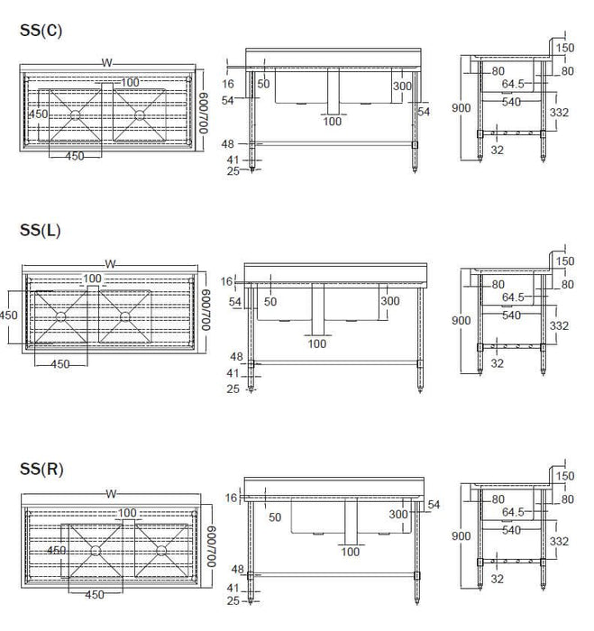 Simco SS2721 - Stainless Steel Double Sink Bench 2100 x 700mm - image 4