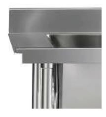 Simco WSS16120 - Dishwasher Inlet Bench with Single Sink 1200 x 600mm - image 2