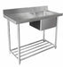 Simco WSS17120 - Dishwasher Inlet Bench with Single Sink 1200 x 700mm
