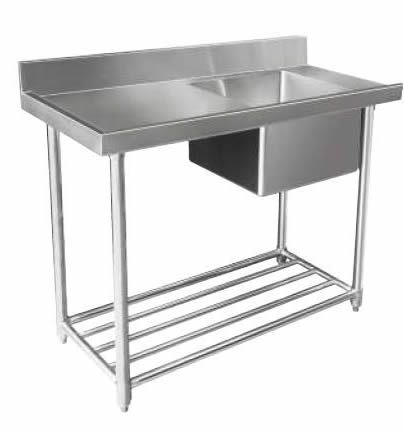 Simco WSS16120 - Dishwasher Inlet Bench with Single Sink 1200 x 600mm