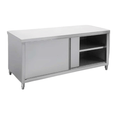 Modular Systems STHT-1800-H - Stainless Steel Pass-Through Workbench Cabinet, Doors Both Sides 1800 x 700mm